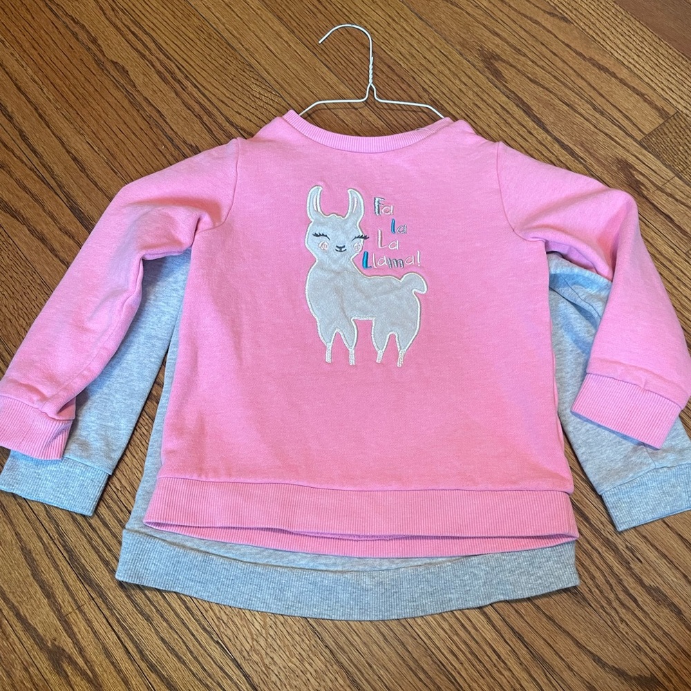 2 Sweatshirts; penguin and llama